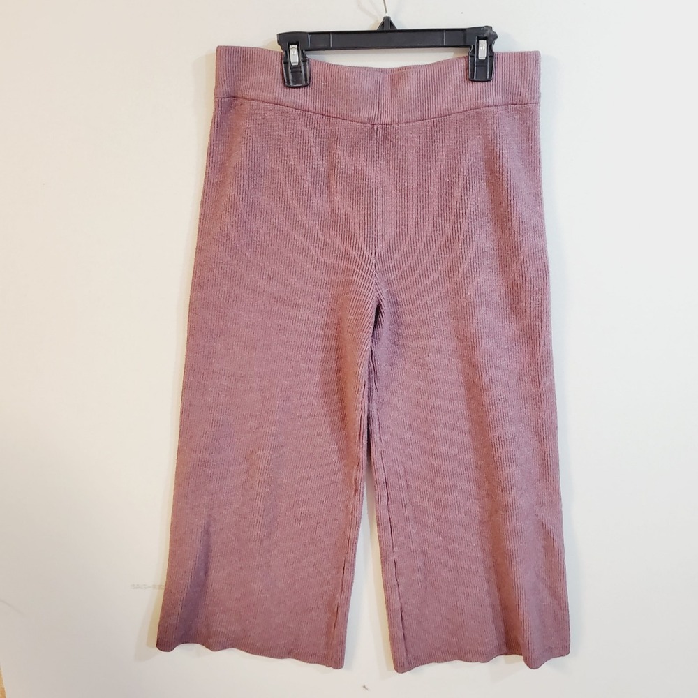A new Day Women's Knit Wide Leg Pull On Pants Elastic Waist Medium Lagenlook